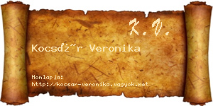 Kocsár Veronika névjegykártya