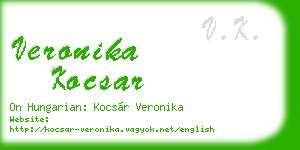 veronika kocsar business card